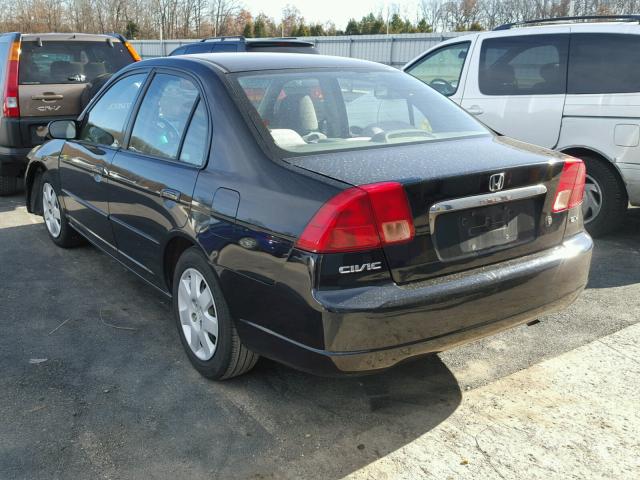 1HGES267X2L017469 - 2002 HONDA CIVIC EX 黑色 照片 3