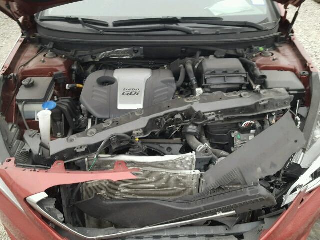 5NPE24AA2GH422248 - 2016 HYUNDAI SONATA ECO MAROON photo 7