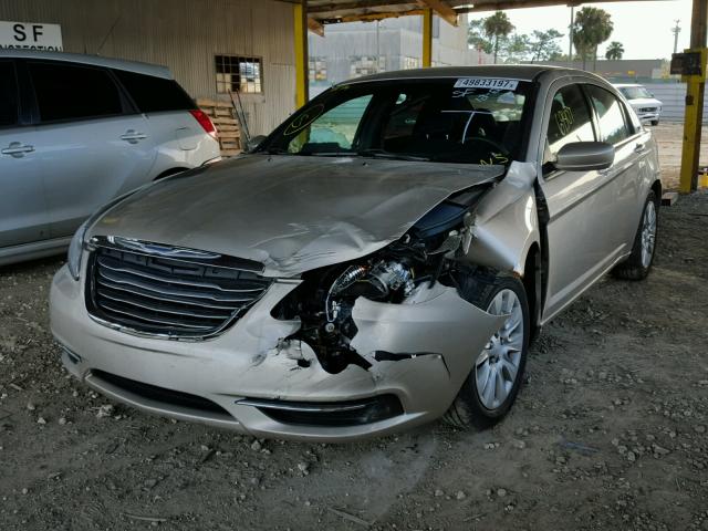 1C3CCBAB8EN205905 - 2014 CHRYSLER 200 LX BEIGE photo 2