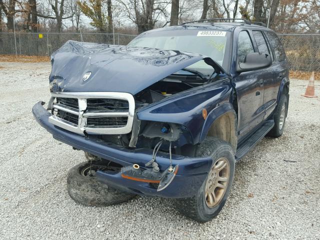 1D4HS58Z13F531483 - 2003 DODGE DURANGO SL BLUE photo 2