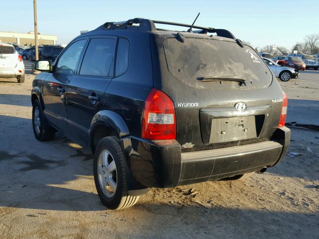 KM8JM12B06U340646 - 2006 HYUNDAI TUCSON GL BLACK photo 3