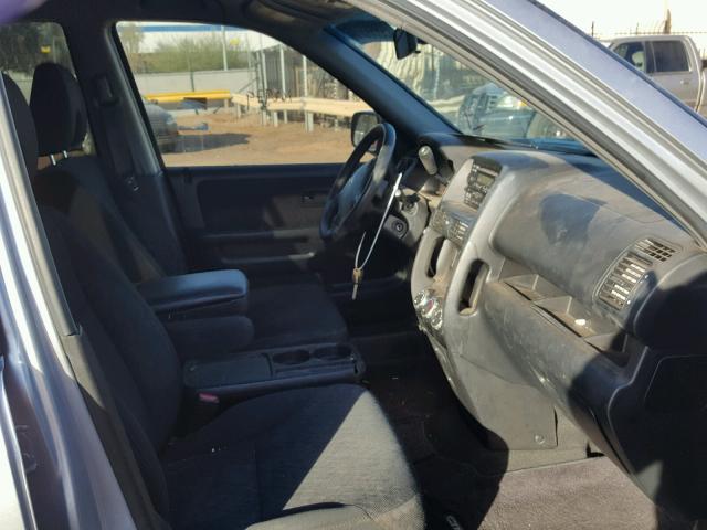 JHLRD68505C012608 - 2005 HONDA CR-V LX GRAY photo 5