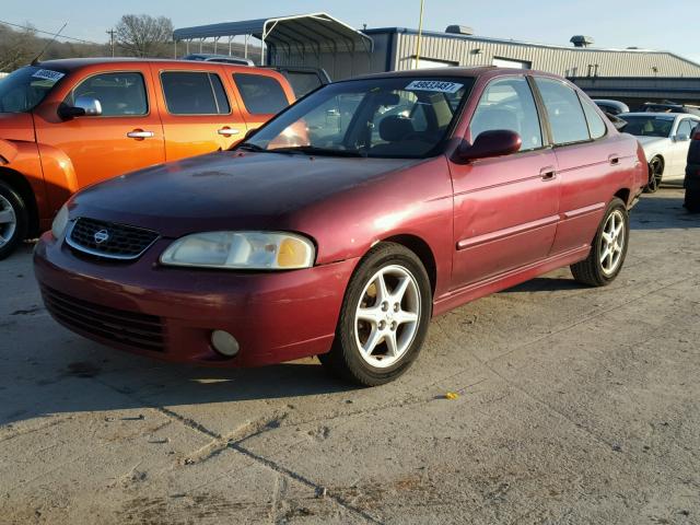 3N1BB51DX1L127931 - 2001 NISSAN SENTRA SE RED photo 2