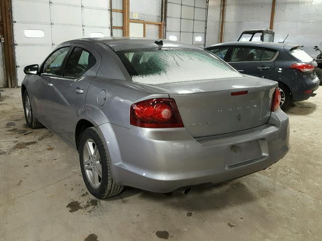 1C3CDZCG0DN742829 - 2013 DODGE AVENGER SX SILVER photo 3