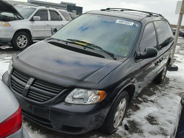 1D4GP45R37B215883 - 2007 DODGE CARAVAN SX BLACK photo 2