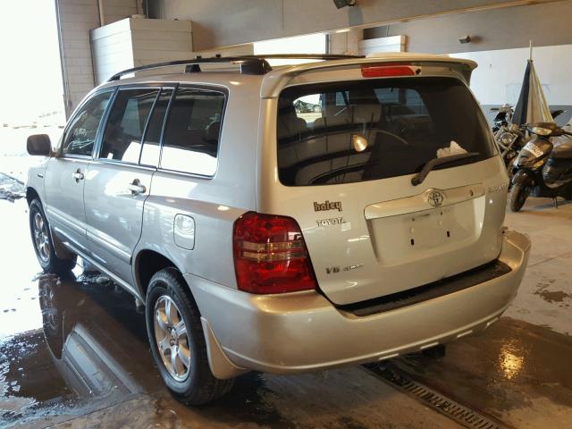 JTEHF21A610026524 - 2001 TOYOTA HIGHLANDER SILVER photo 3