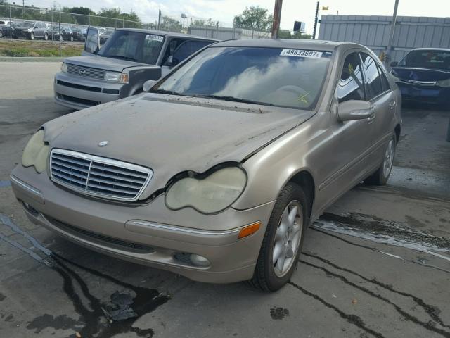 WDBRF64J02F178839 - 2002 MERCEDES-BENZ C 320 BEIGE photo 2