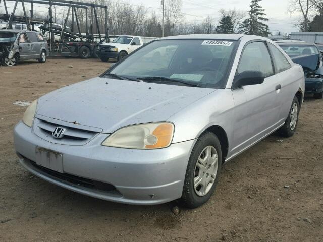 1HGEM21561L012994 - 2001 HONDA CIVIC LX SILVER photo 2