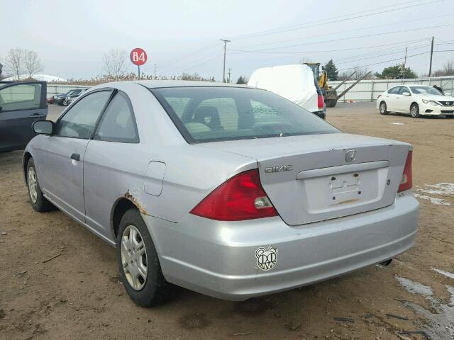 1HGEM21561L012994 - 2001 HONDA CIVIC LX SILVER photo 3