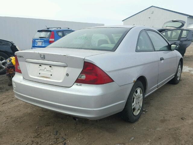 1HGEM21561L012994 - 2001 HONDA CIVIC LX SILVER photo 4