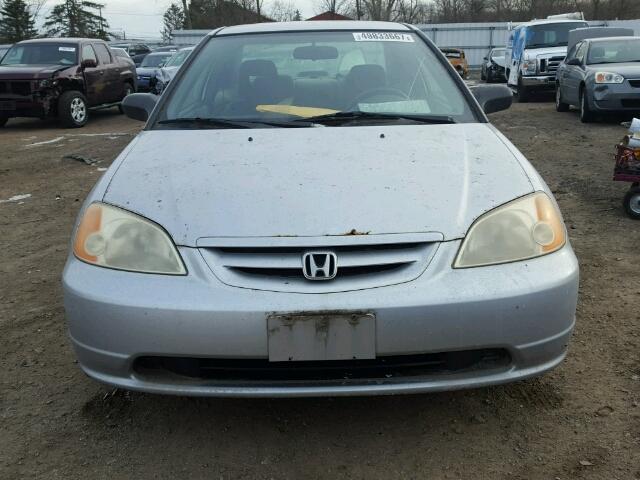 1HGEM21561L012994 - 2001 HONDA CIVIC LX SILVER photo 9