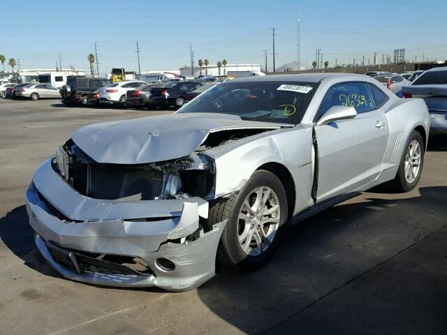 2G1FA1E34E9218934 - 2014 CHEVROLET CAMARO LS SILVER photo 2