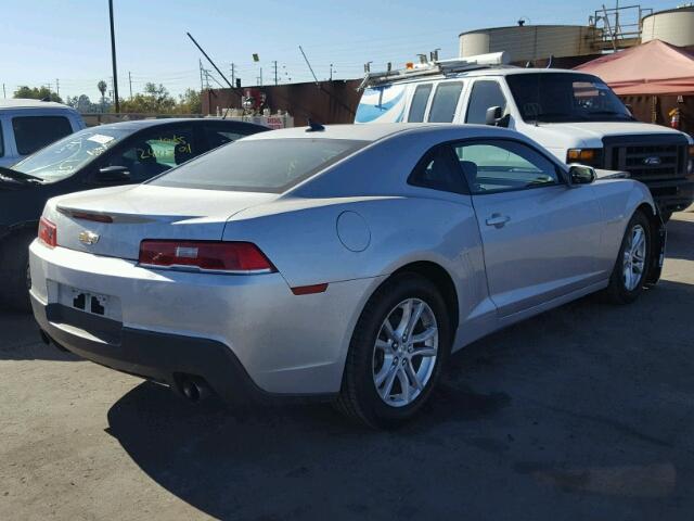 2G1FA1E34E9218934 - 2014 CHEVROLET CAMARO LS SILVER photo 4