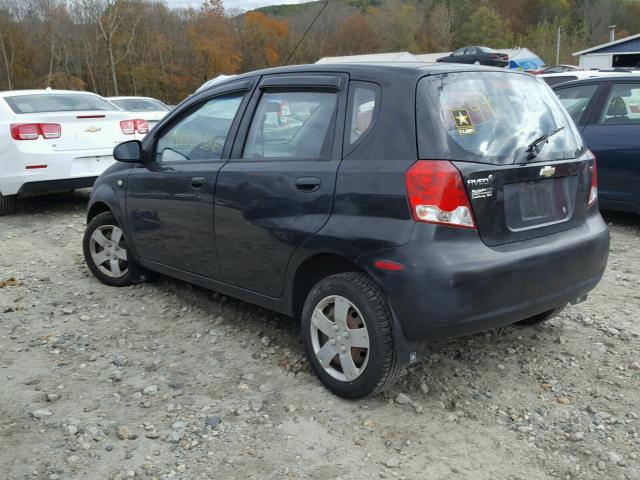 KL1TD66687B778407 - 2007 CHEVROLET AVEO BASE Қара фото 3