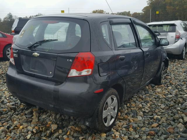 KL1TD66687B778407 - 2007 CHEVROLET AVEO BASE Қара фото 4