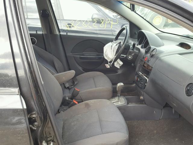 KL1TD66687B778407 - 2007 CHEVROLET AVEO BASE Қара фото 5