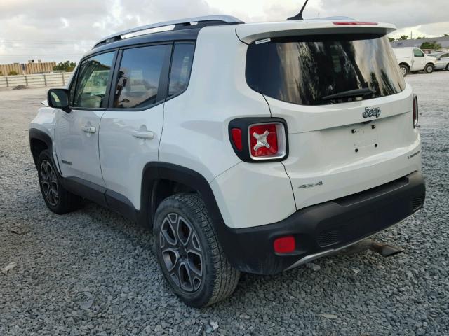 ZACCJBDT8GPD20357 - 2016 JEEP RENEGADE L WHITE photo 3