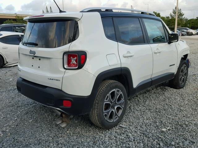 ZACCJBDT8GPD20357 - 2016 JEEP RENEGADE L WHITE photo 4