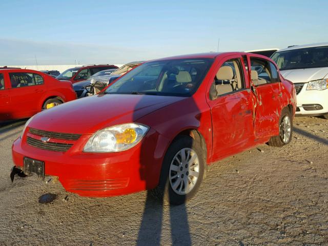 1G1AS58H697120498 - 2009 CHEVROLET COBALT LS RED photo 2