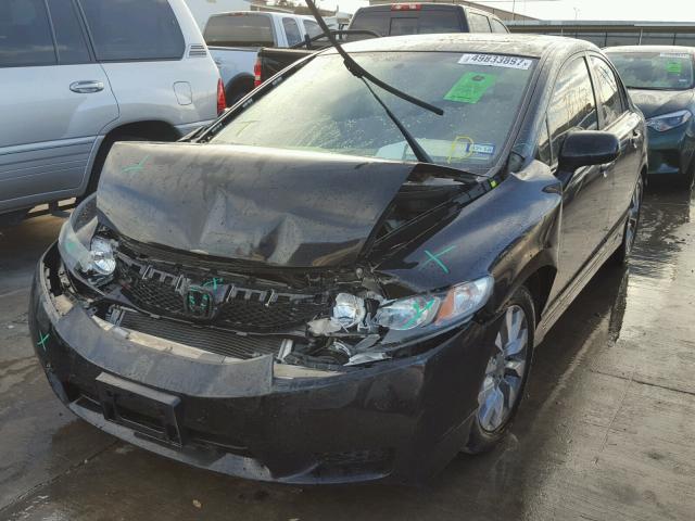 2HGFA16949H501535 - 2009 HONDA CIVIC EXL BLACK photo 2