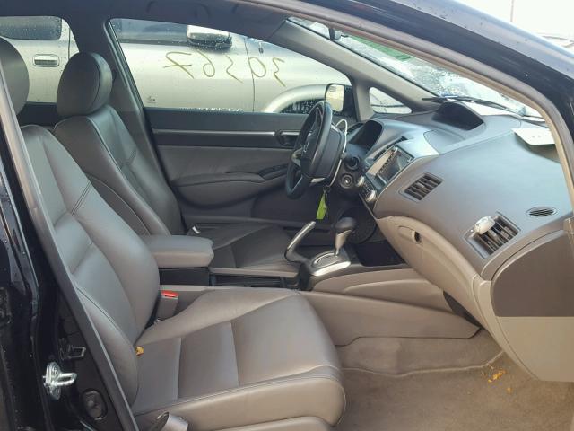 2HGFA16949H501535 - 2009 HONDA CIVIC EXL BLACK photo 5