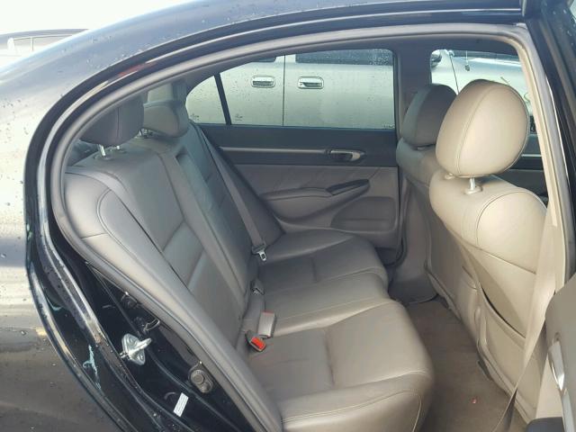2HGFA16949H501535 - 2009 HONDA CIVIC EXL BLACK photo 6