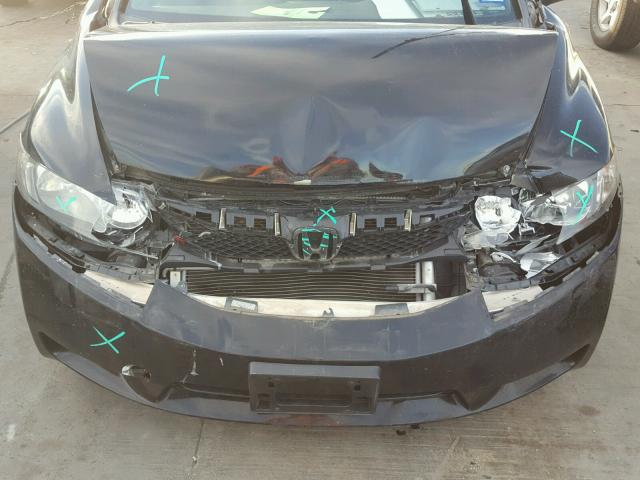 2HGFA16949H501535 - 2009 HONDA CIVIC EXL BLACK photo 7