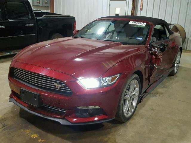 1FATP8UH3G5290146 - 2016 FORD MUSTANG RED photo 2