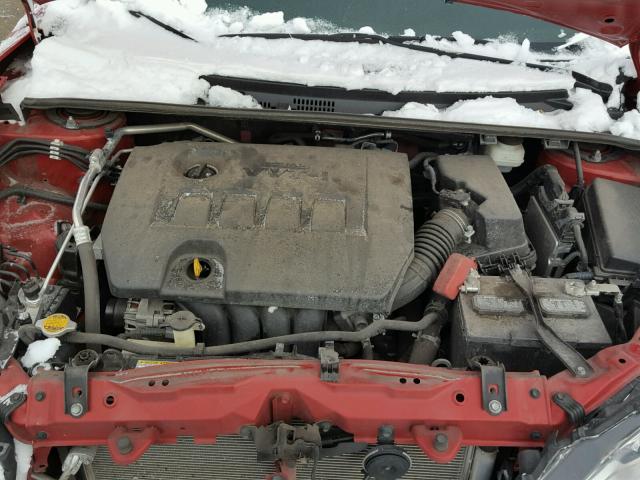 2T1BURHEXFC263273 - 2015 TOYOTA COROLLA L RED photo 7