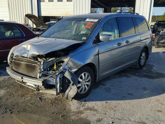 5FNRL38708B007674 - 2008 HONDA ODYSSEY EX BLUE photo 2