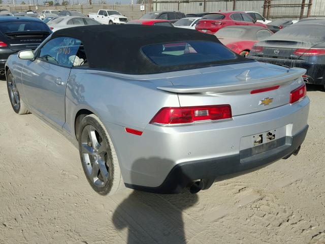 2G1FB3D37E9151997 - 2014 CHEVROLET CAMARO LT SILVER photo 3