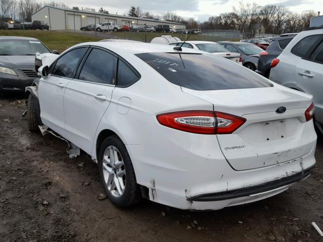 3FA6P0H79DR326799 - 2013 FORD FUSION SE WHITE photo 3