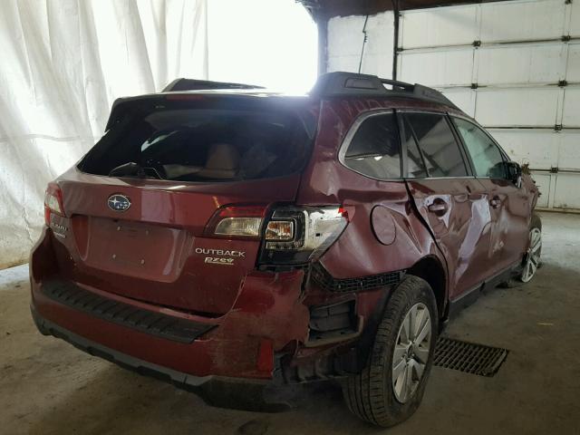 4S4BSACC8F3252130 - 2015 SUBARU OUTBACK 2. RED photo 4