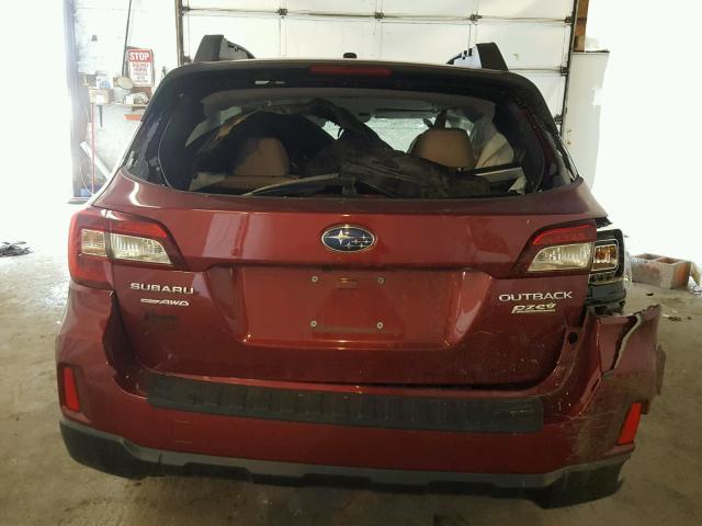 4S4BSACC8F3252130 - 2015 SUBARU OUTBACK 2. RED photo 9