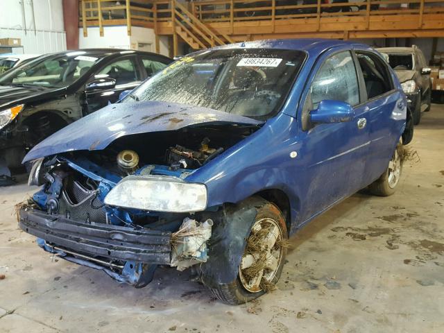 KL1TG56676B621287 - 2006 CHEVROLET AVEO LT BLUE photo 2