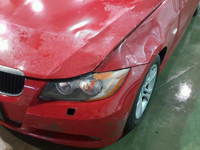 WBAVA33588KX89040 - 2008 BMW 328 I RED photo 9