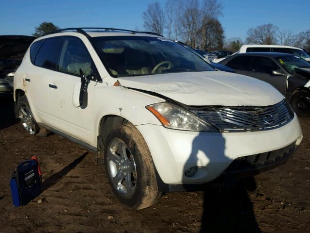 JN8AZ08T25W313276 - 2005 NISSAN MURANO SL WHITE photo 1