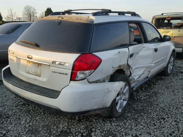 4S4BP61C287300329 - 2008 SUBARU OUTBACK 2. WHITE photo 4