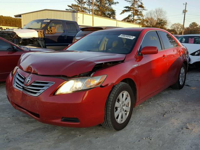 4T1BB46K99U088549 - 2009 TOYOTA CAMRY HYBR MAROON photo 2