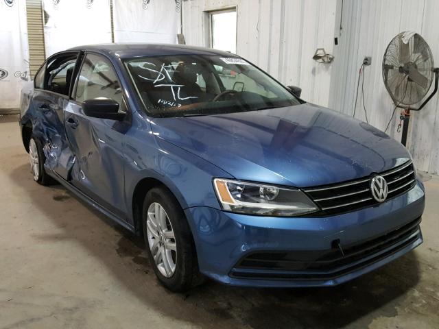 3VW1K7AJ7FM353420 - 2015 VOLKSWAGEN JETTA BASE BLUE photo 1