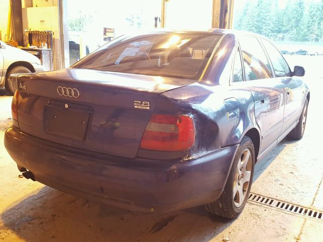 WAUED28D4WA247616 - 1998 AUDI A4 2.8 QUA BLUE photo 4