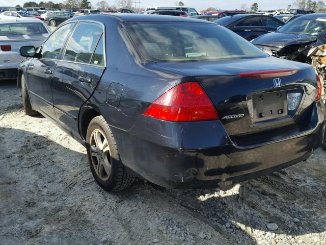 1HGCM56707A044475 - 2007 HONDA ACCORD EX BLACK photo 3