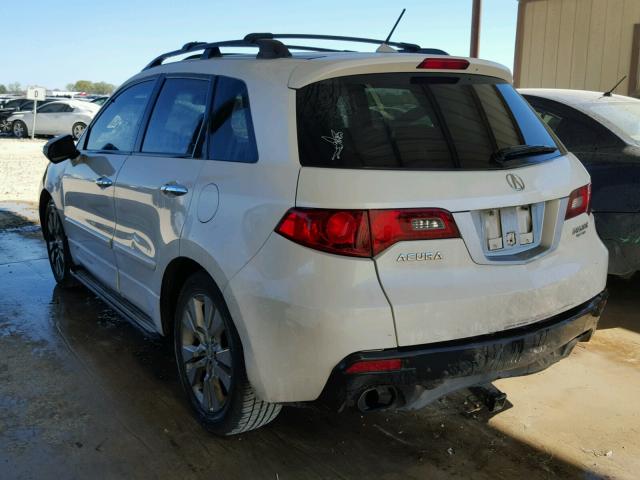 5J8TB2H53AA001787 - 2010 ACURA RDX TECHNO WHITE photo 3