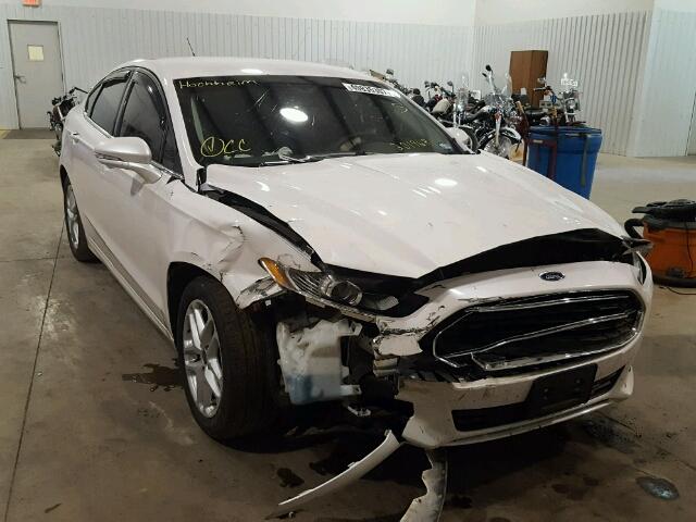 3FA6P0HD7ER201968 - 2014 FORD FUSION SE WHITE photo 1