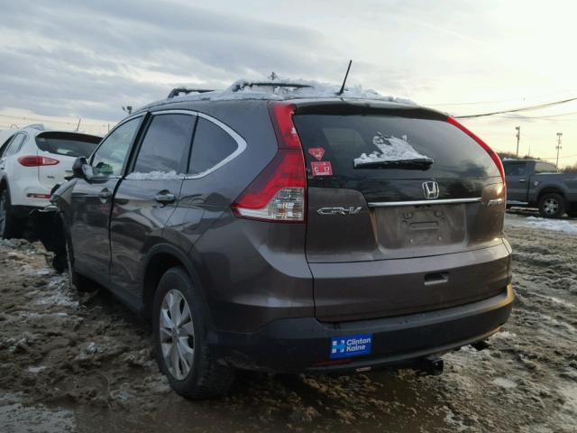 2HKRM4H7XEH712353 - 2014 HONDA CR-V EXL BROWN photo 3