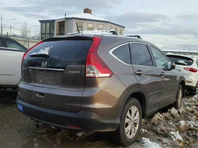 2HKRM4H7XEH712353 - 2014 HONDA CR-V EXL BROWN photo 4