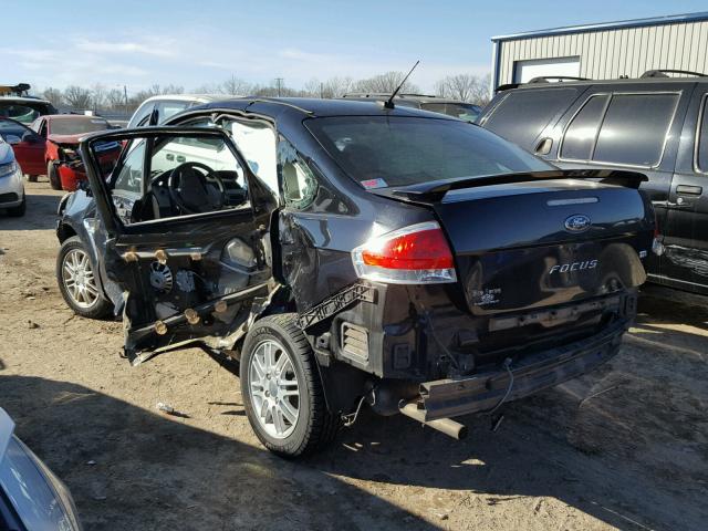 1FAHP35N48W132357 - 2008 FORD FOCUS SE BLACK photo 3