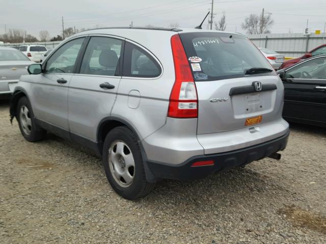 5J6RE48369L058439 - 2009 HONDA CR-V LX SILVER photo 3