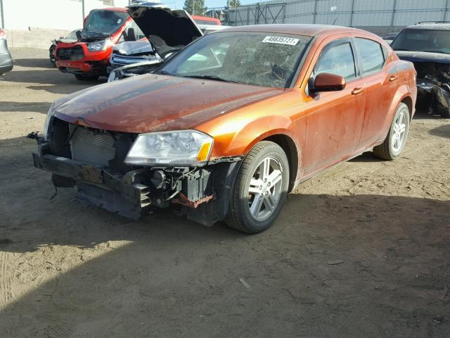 1C3CDZCB7CN171648 - 2012 DODGE AVENGER SX ORANGE photo 2