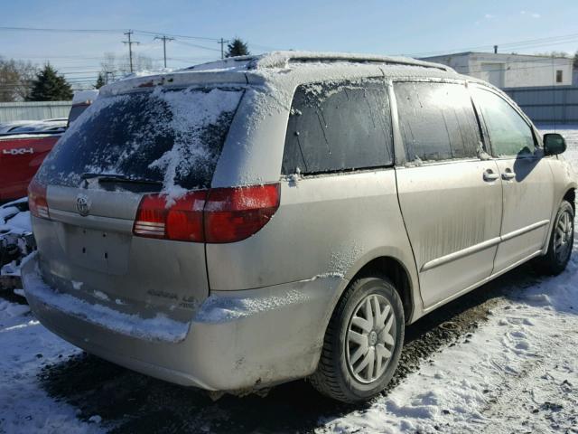 5TDZA23C05S306206 - 2005 TOYOTA SIENNA CE GOLD photo 4